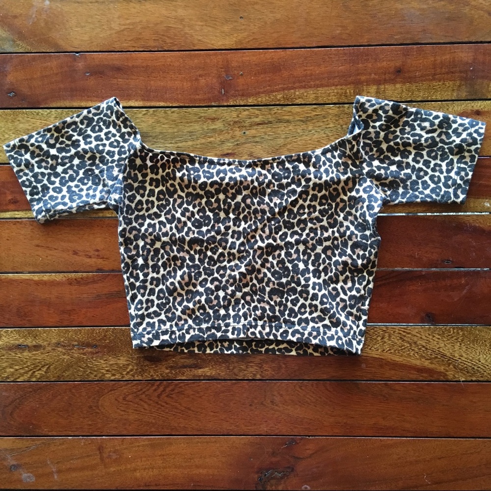 American Apparel Off-Shoulder Crop Top